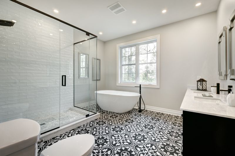 Wide View of Modern Bathrooms